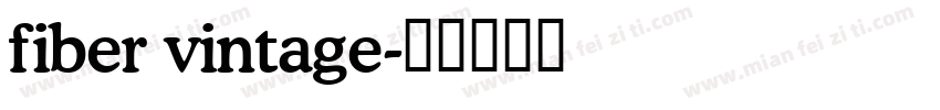 fiber vintage字体转换